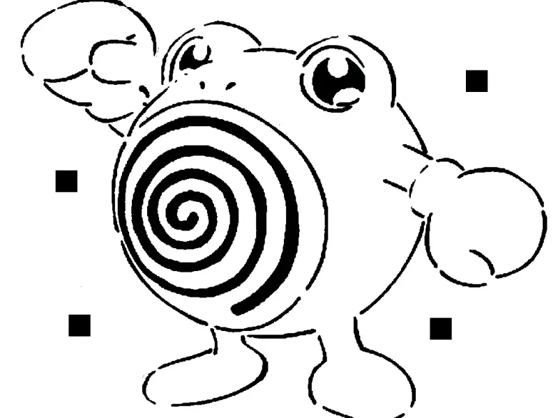 061 Poliwhirl stencil + 2D