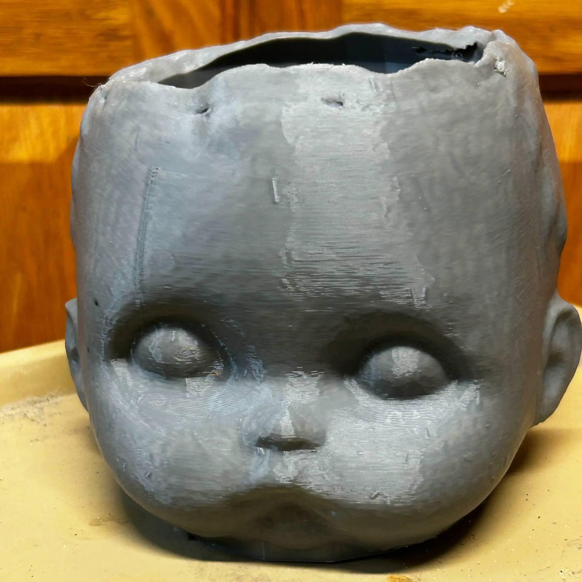 Baby doll head pot