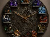 Reloj Fantasy de Dragones – Diseño Decorativo-4