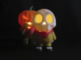 LED CANDLE HOLDER PUMPKIN AND SKULL-1