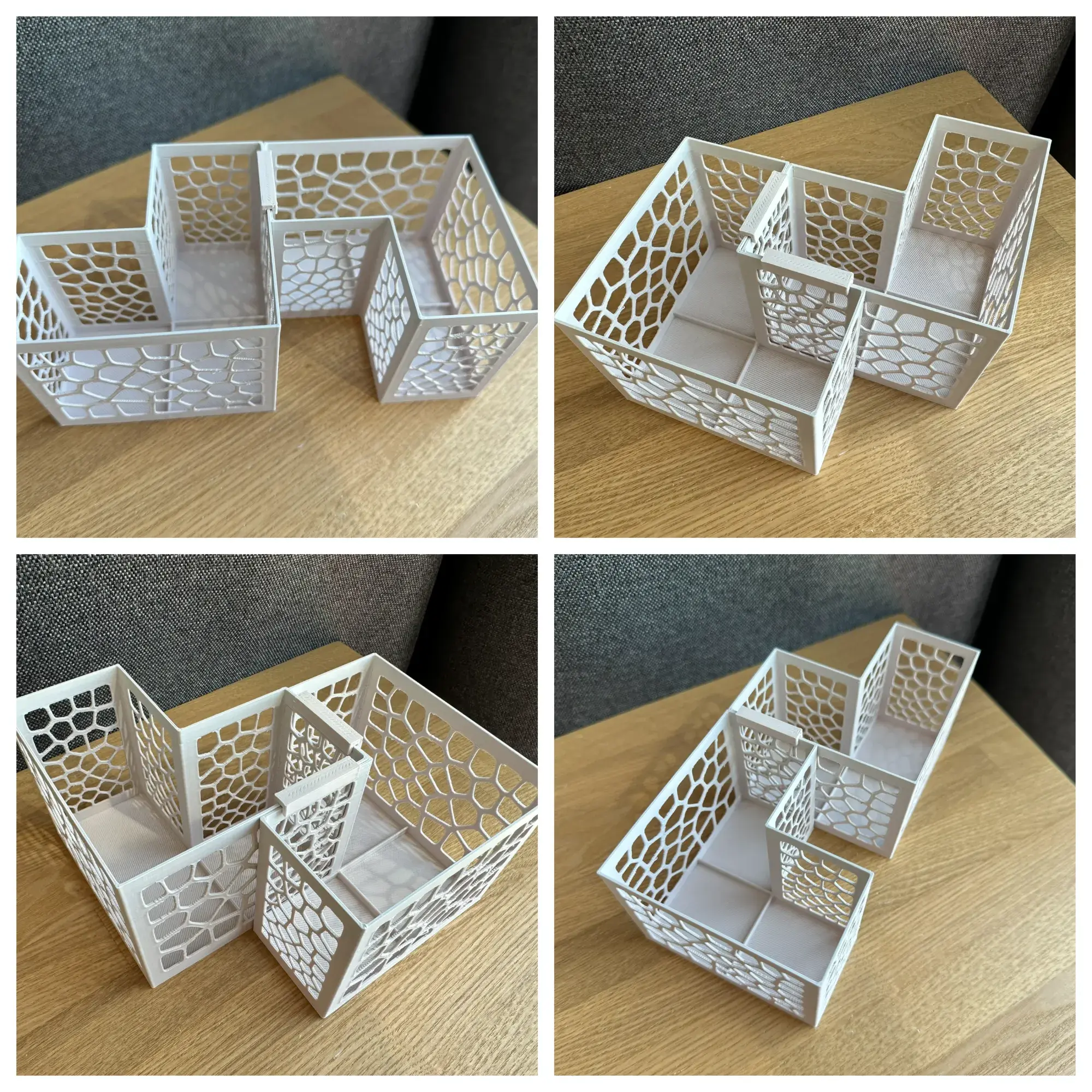 Modular organizer made of square heart boxes