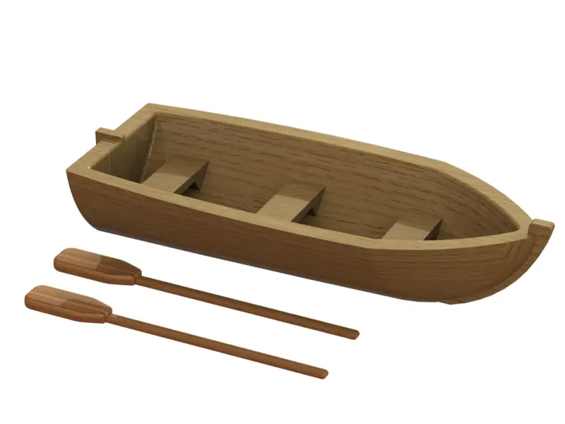 WOOD BOAT - LIFEBOAT - ROWING