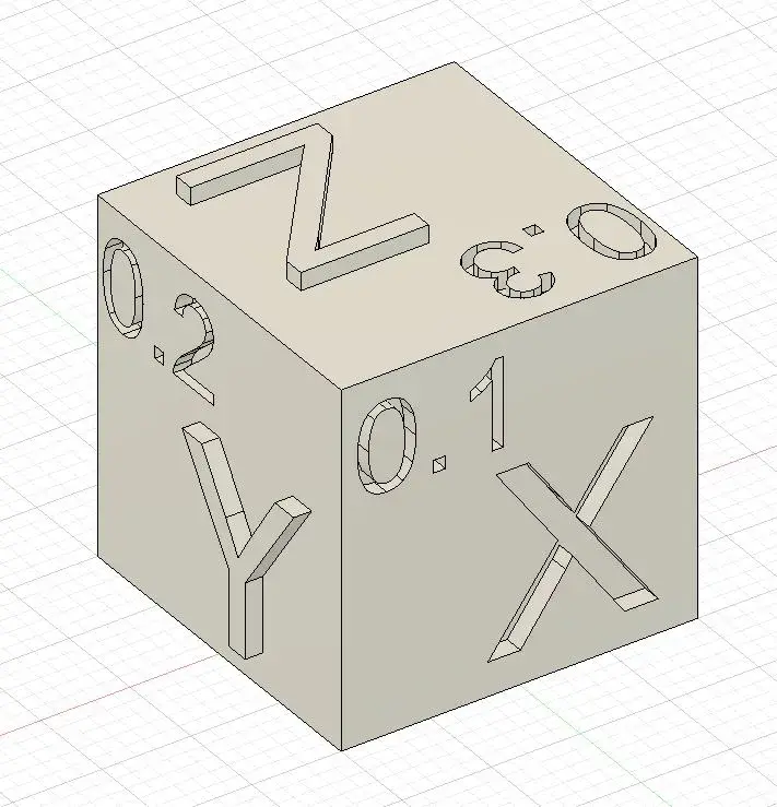 Calibration cube 20x20x20 tolerances test included