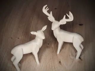 Stylized Deer & Doe / Stilisiertes Hirsch & Reh