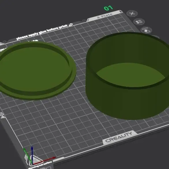 Simple Round Jar/Container with Flat Lid