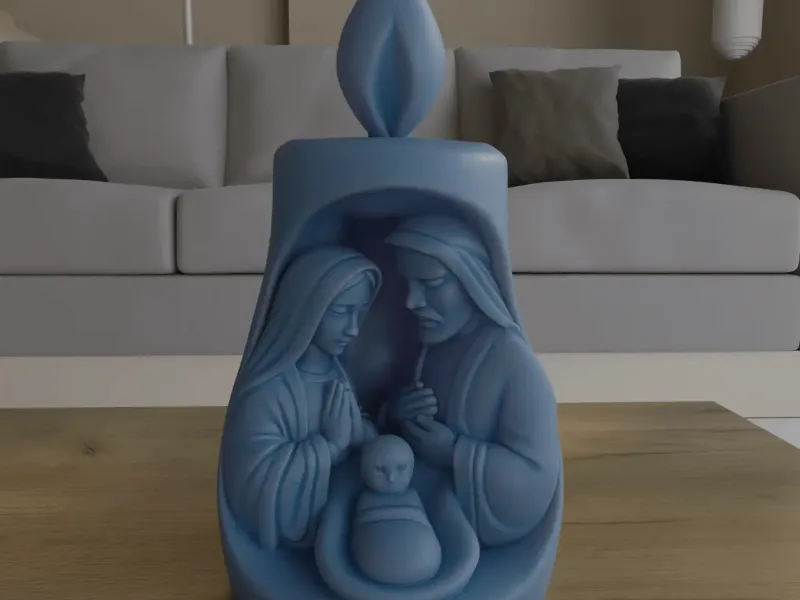 Nativity Scene Candle 3D Printable STL Model