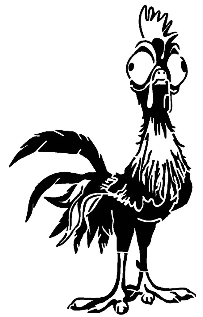 Heihei Chicken stencil