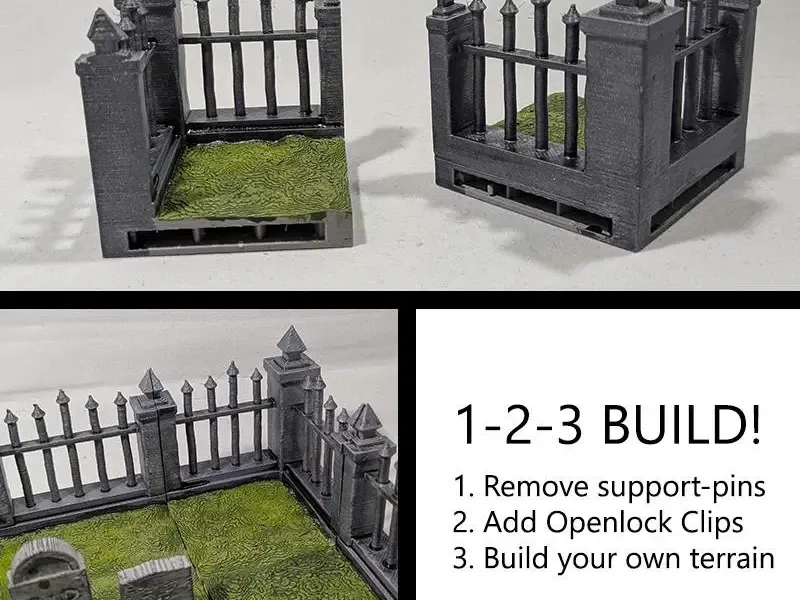 Graveyard tile - corner fence