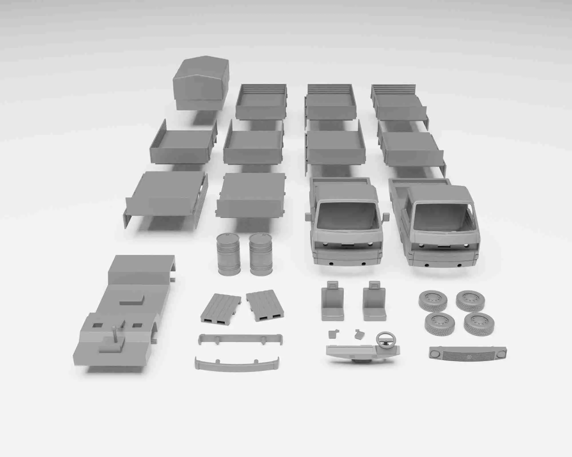 VW T3 Doka - Échelle H0 de la maquette