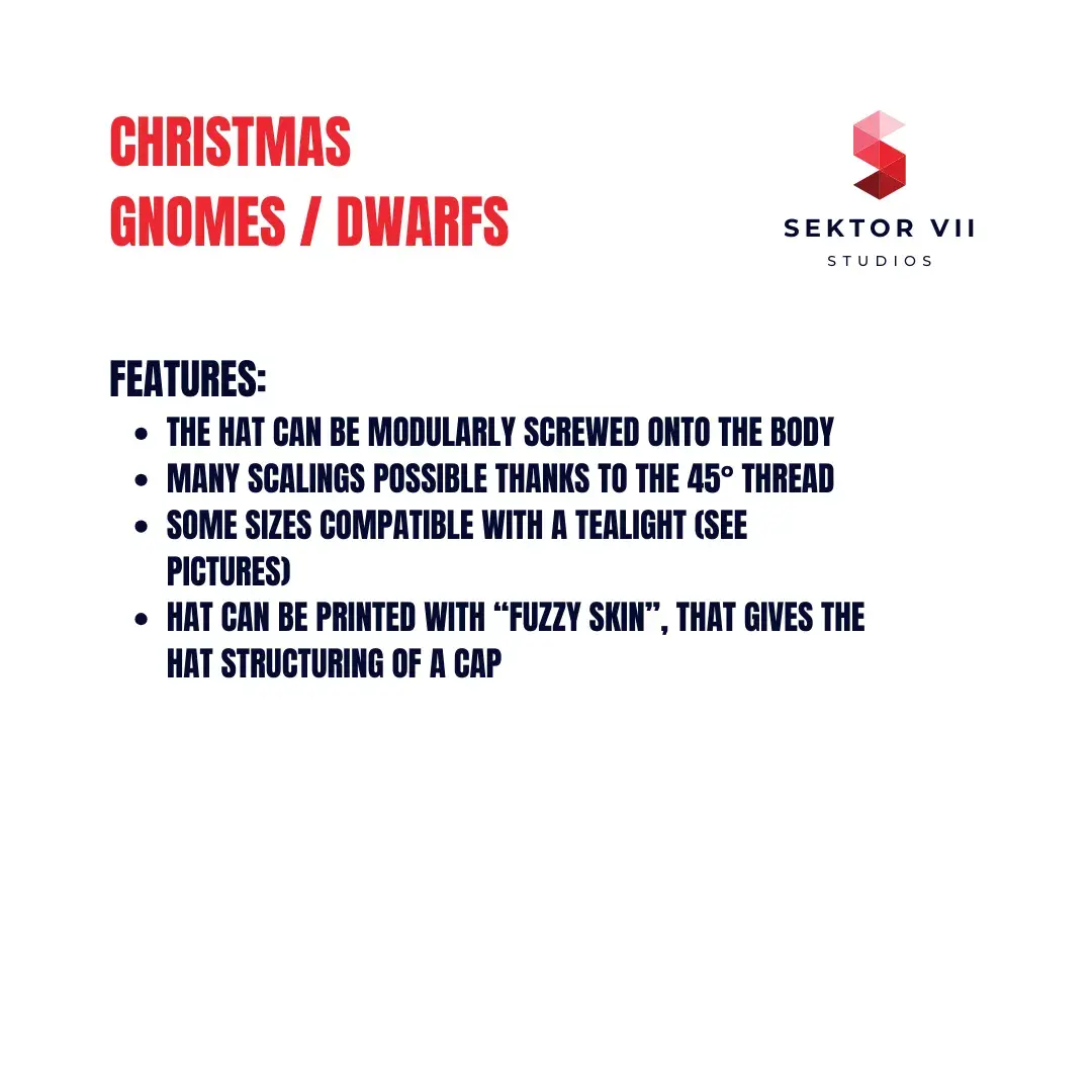 ARTICULATED CHRISTMAS GNOMES / DWARFS (+TEALIGHT)