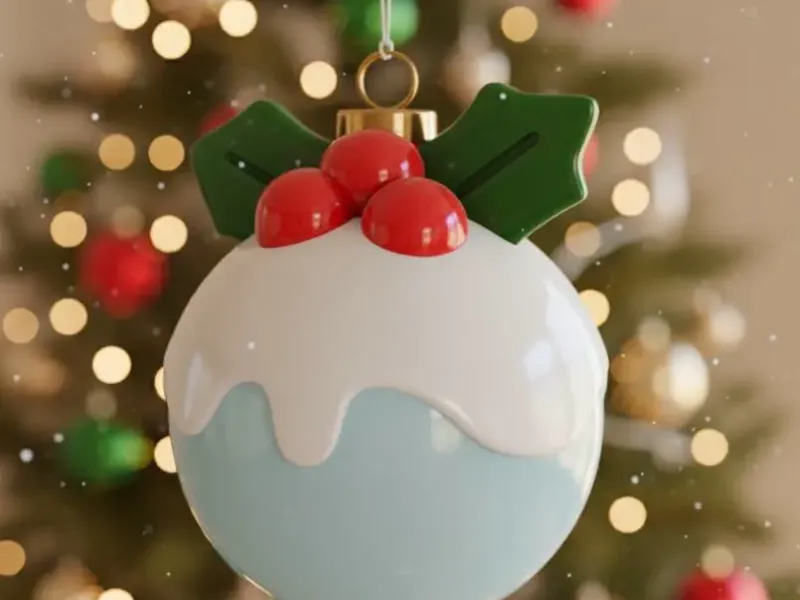 Christmas ornament with cherries