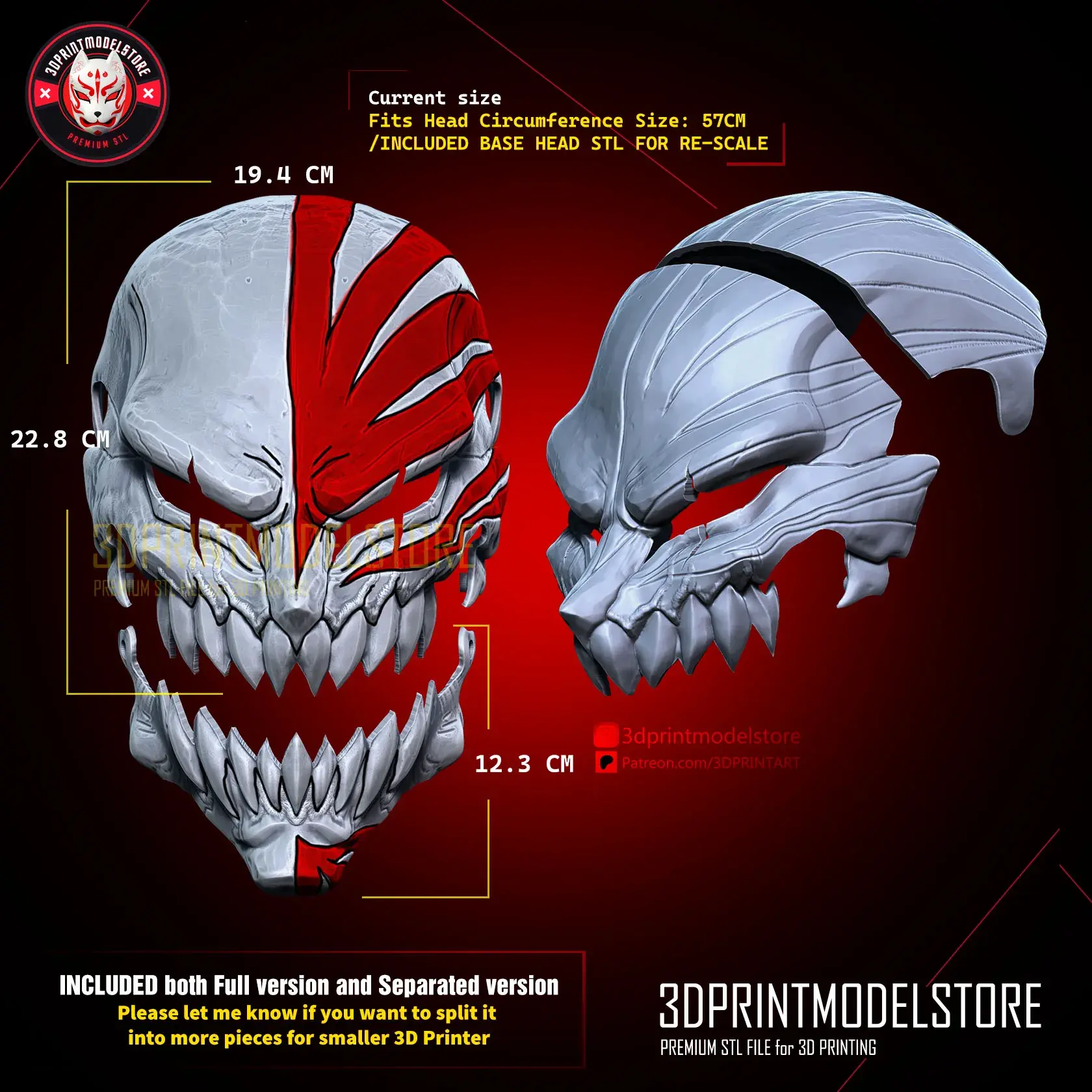 Bleach Ichigo Maschera vuota - Mascella mobile - Anime Cosplay