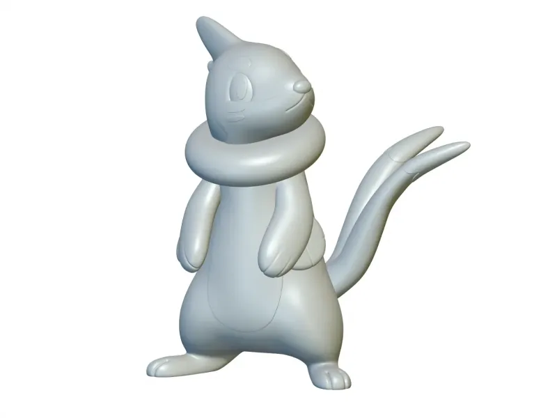 Pokemon Buizel #418 - Ready for 3D Printing!