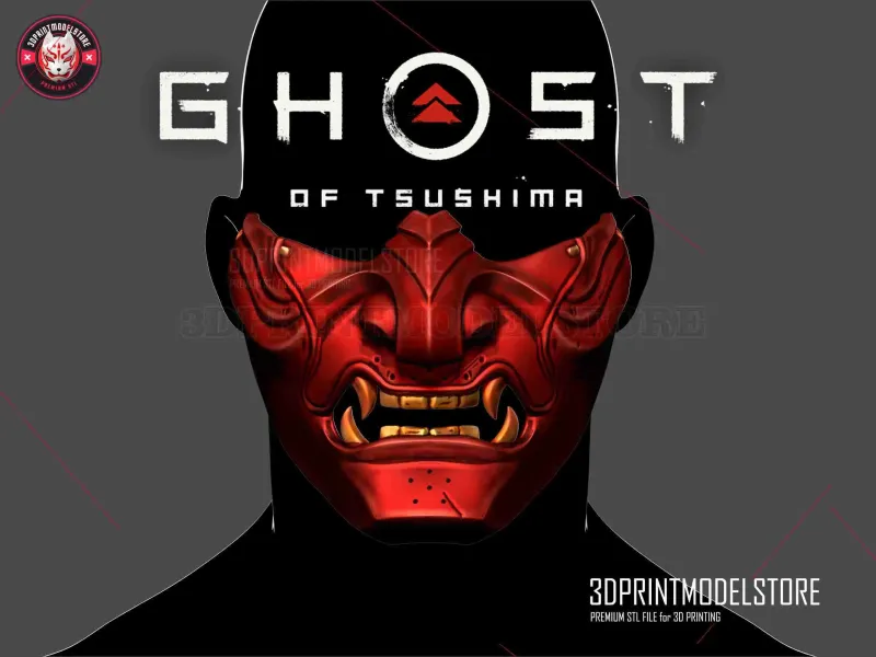 Ghost of Tsushima Mask - Japanese Kitsune Ghost Mask
