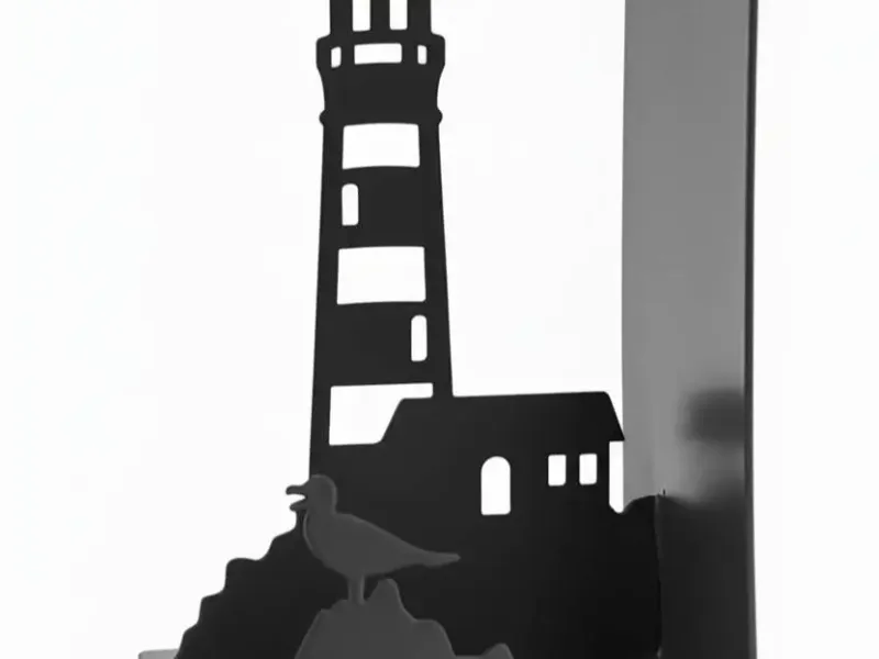 Sujetalibros motivos costeros, parte vertical sin adornos