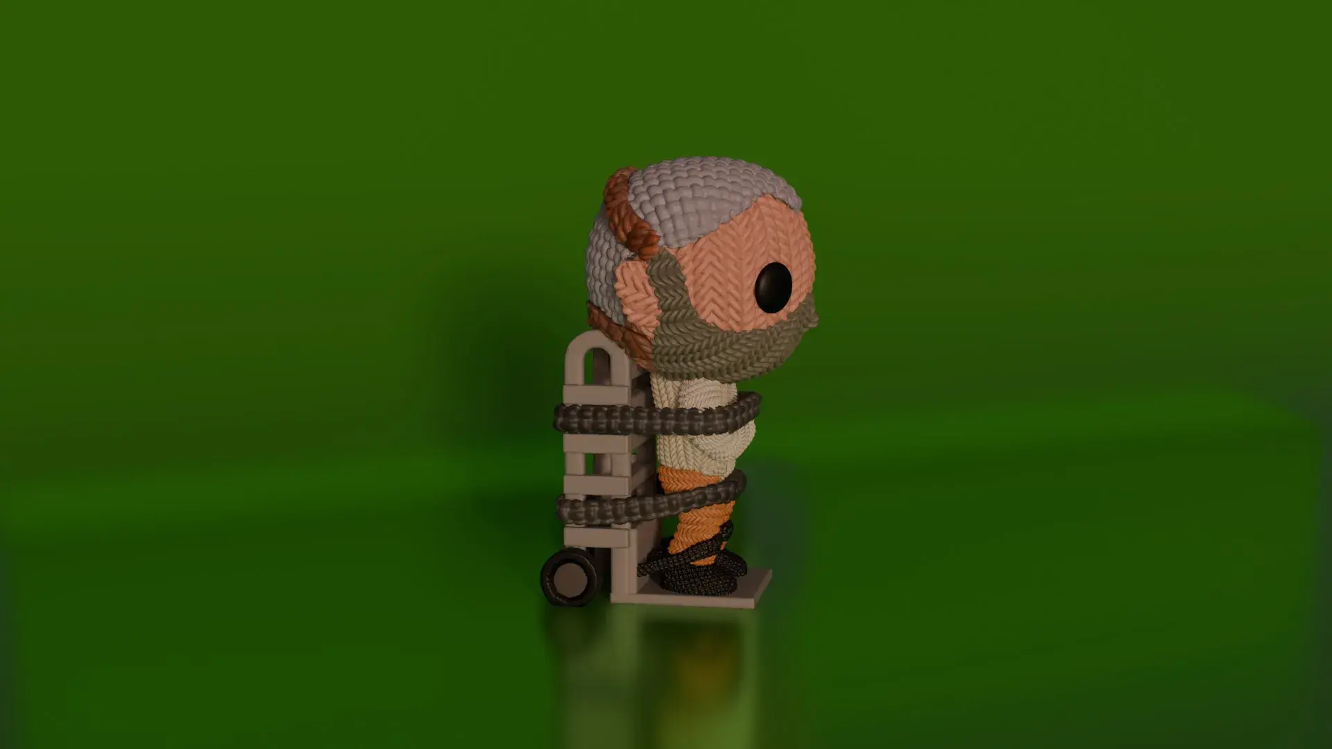 Crochet Hannibal Lecter with and w/o trolley