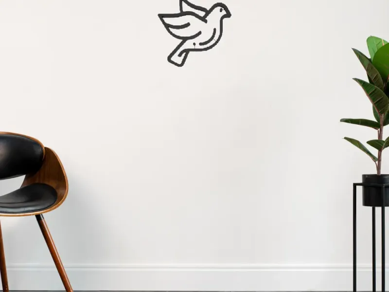 Decoración de pared con pájaros