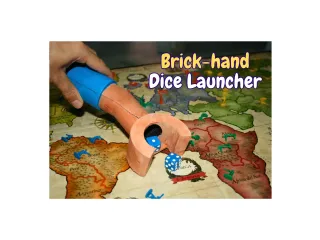Brick hand dice launcher