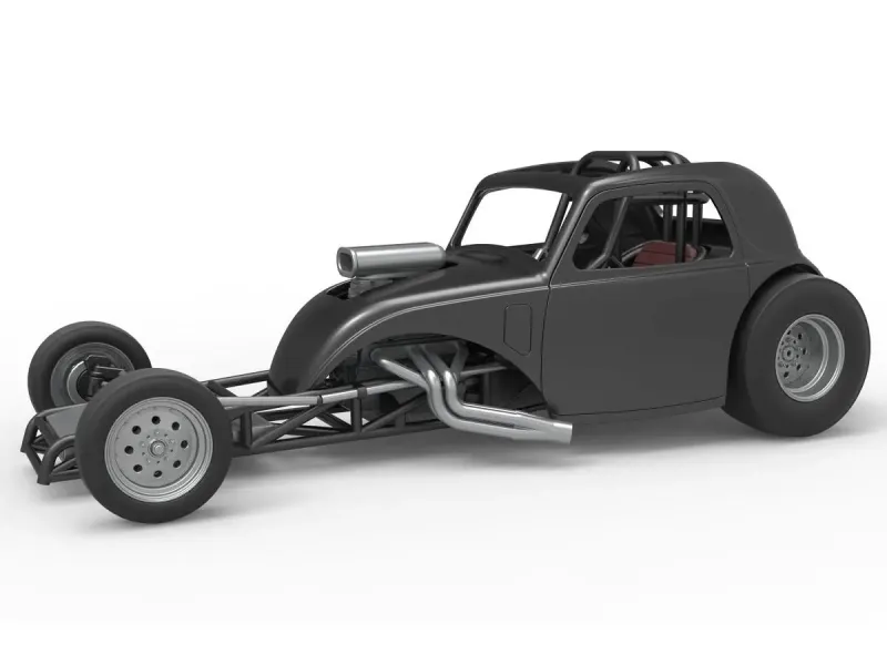 Front engine old school dragster with shell V11 Scale 1:25