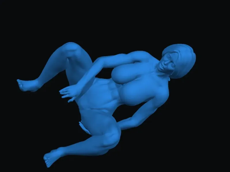 sitting naked woman