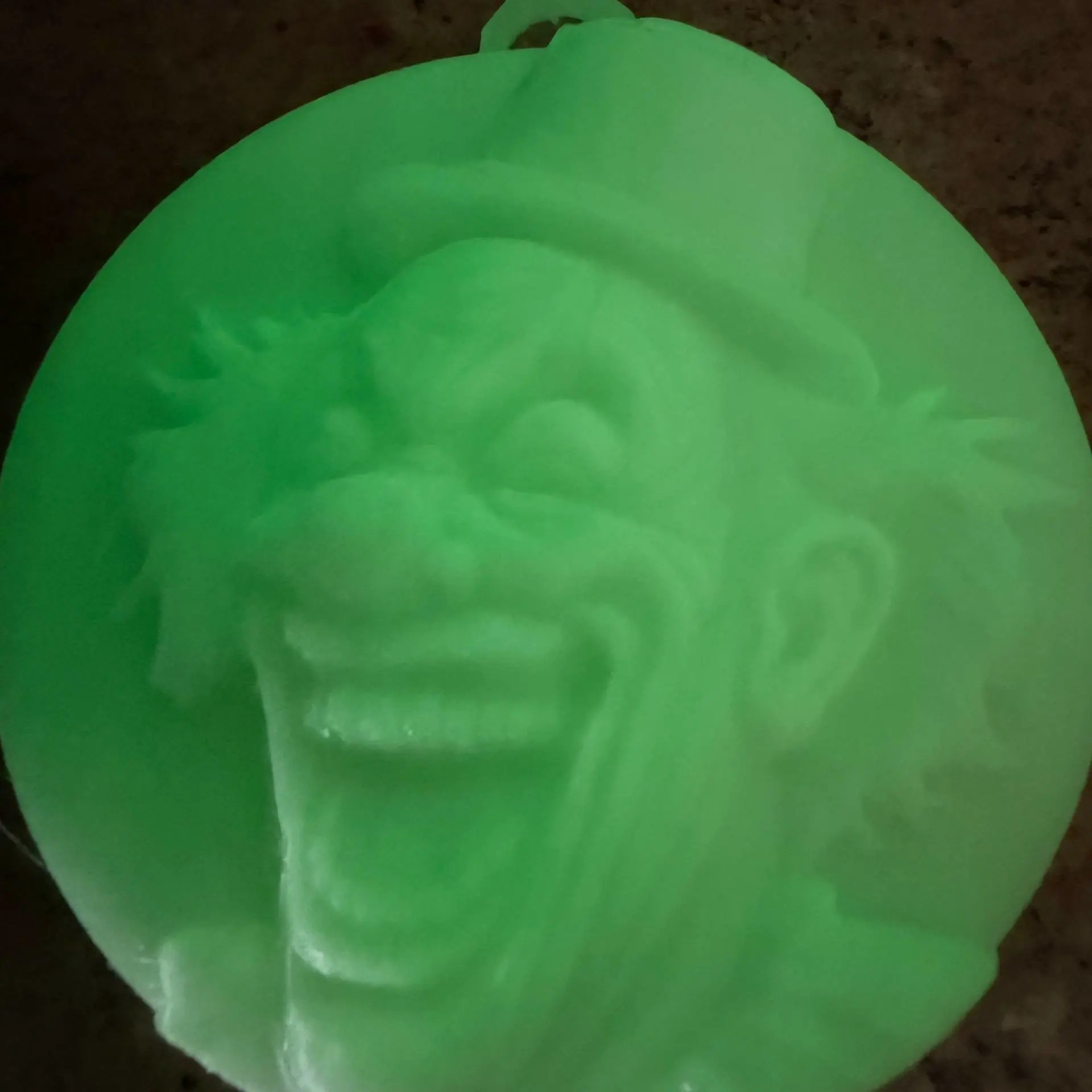 Clown sculpture In glow in the dark