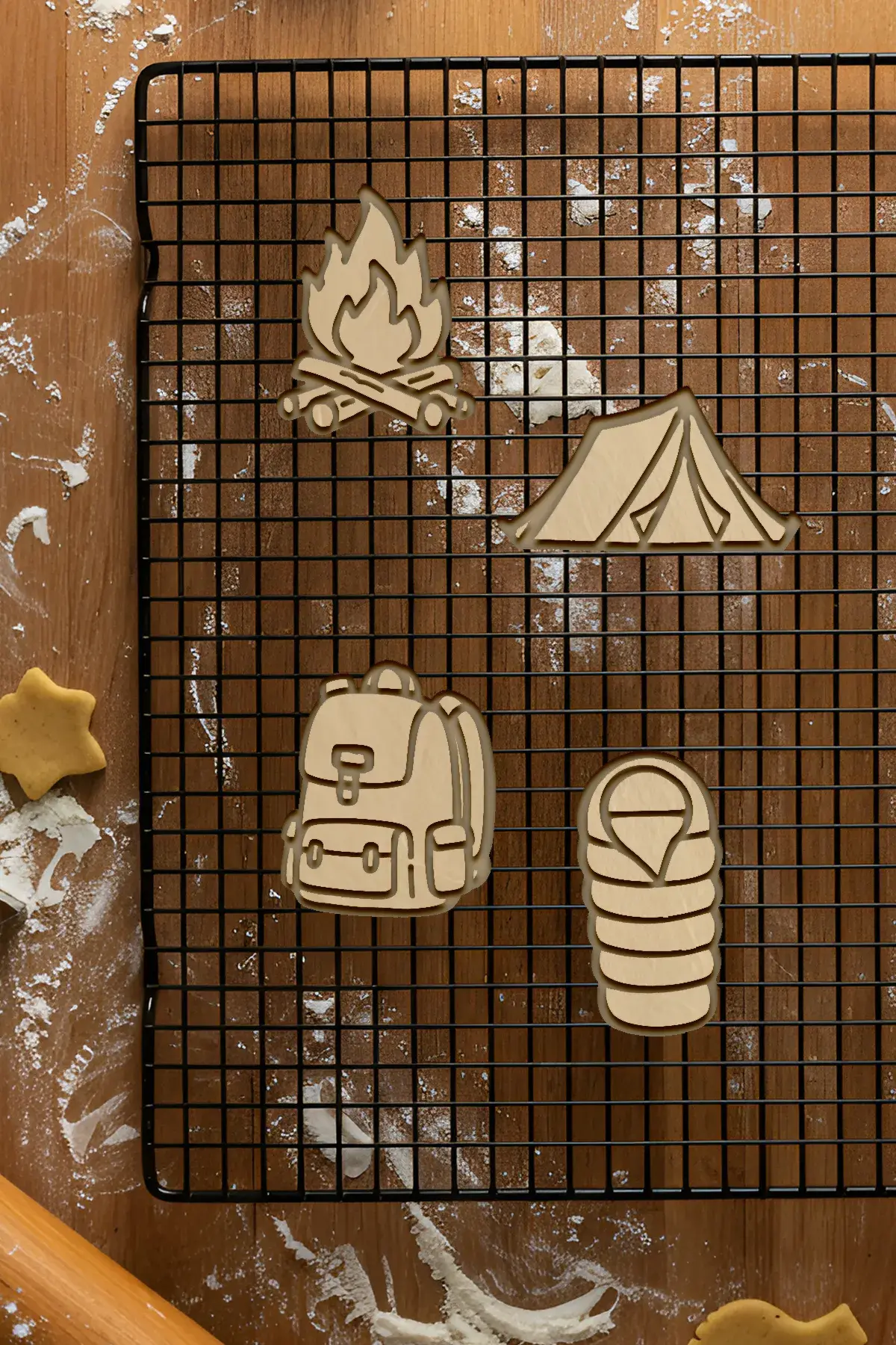 Camp Set Cookie Cutter, Biscuit Cutter