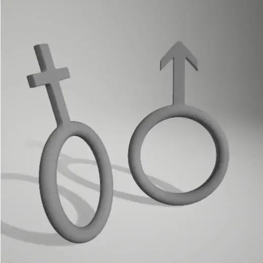 Men Women Sign Symbol Decoration
