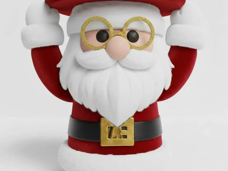Santa Cookie Plate - Toy Art Style