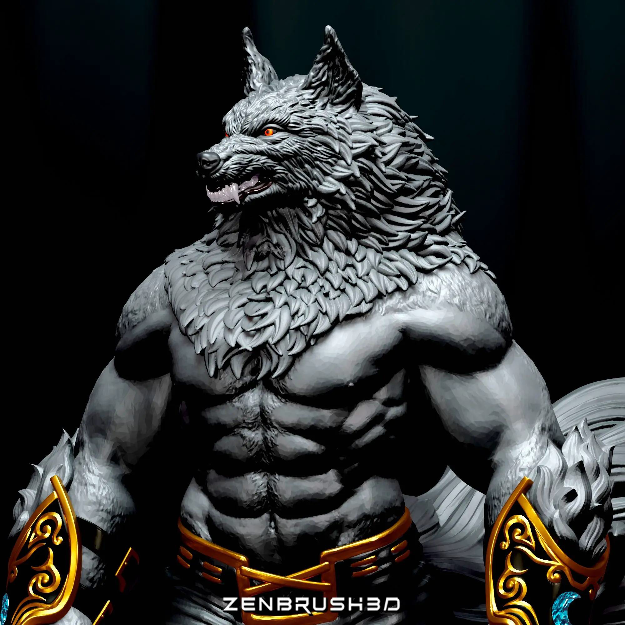 WEREWOLF - YUGO -BLOODY ROAR STL - 3D PRINTING
