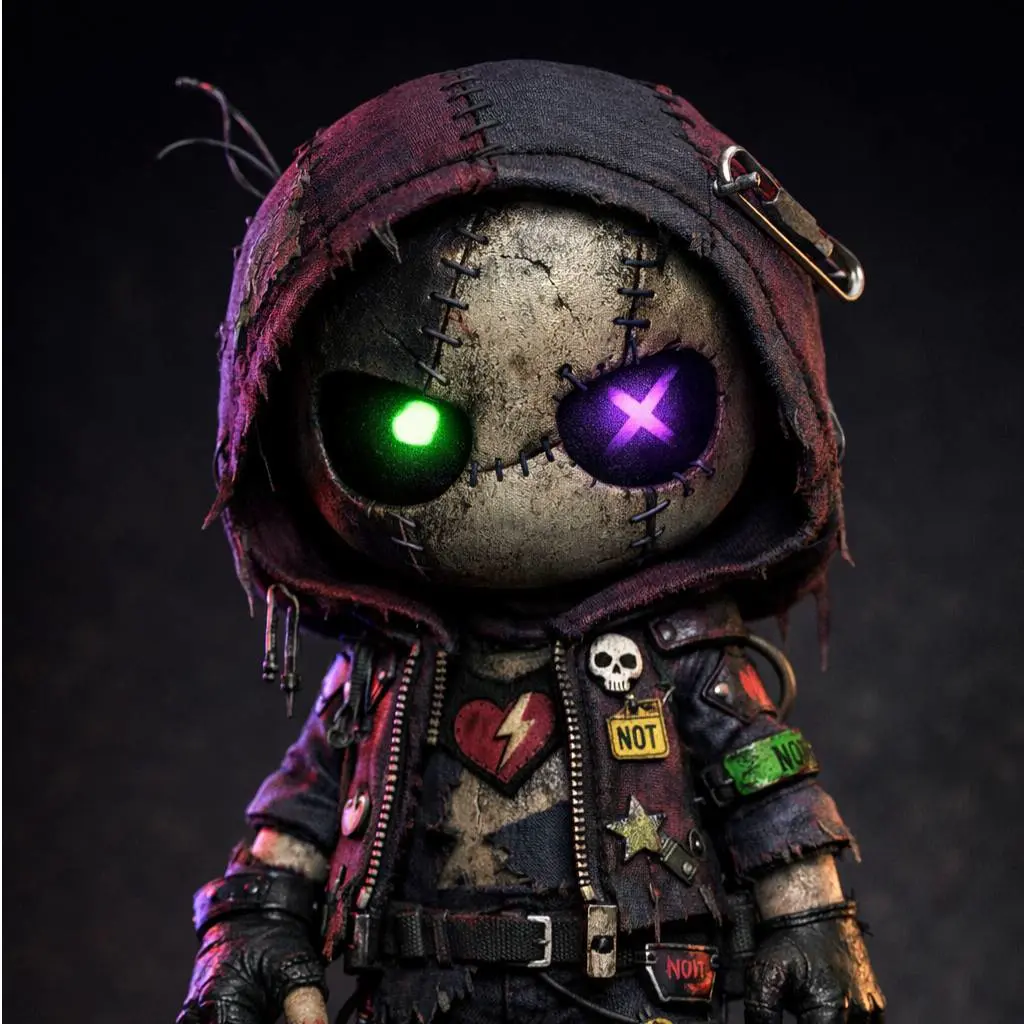 LØM — Stylized Worn Miniature Character for 3D Printing