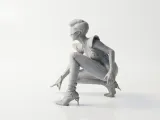 Futuristic Lady Figurine Female Sci-Fi 3D Printable-3