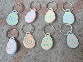 easter egg keychains