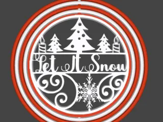 Christmas Ornament Spinning "let it Snow"