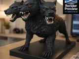 Cerberus Statue STL-0