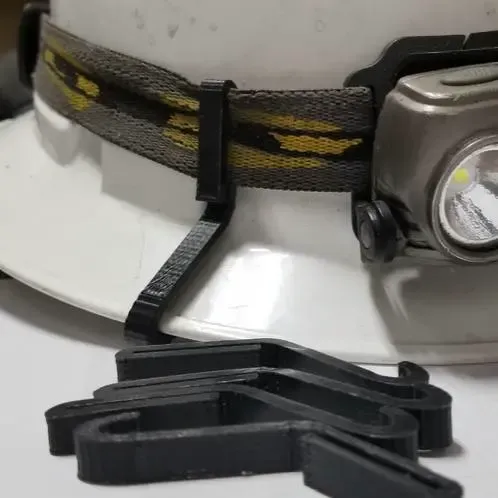 headlight strap clip full brim hardhat
