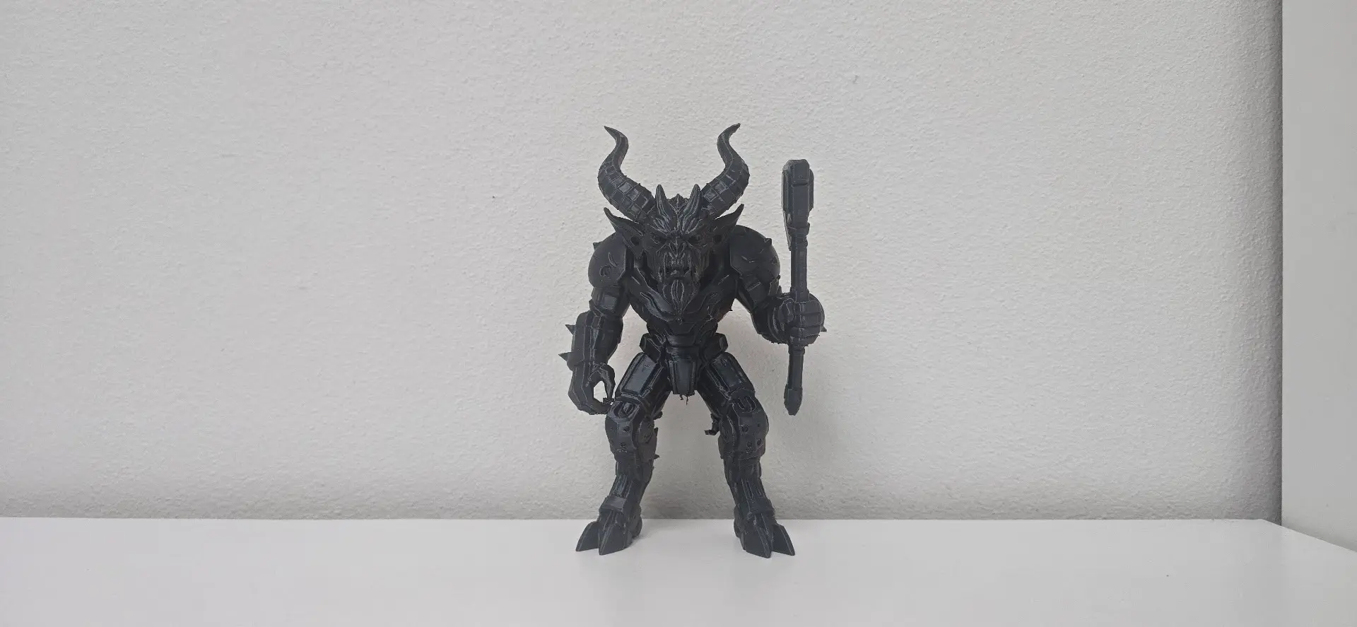Mecha Demon with Battle Mace Holiday Figure