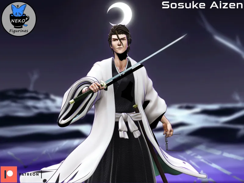 Aizen Sosuke- STL Bleach Anime Figurine for 3D Printing