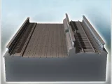 Damaged brick bridge with classic-style parapet and double a-4