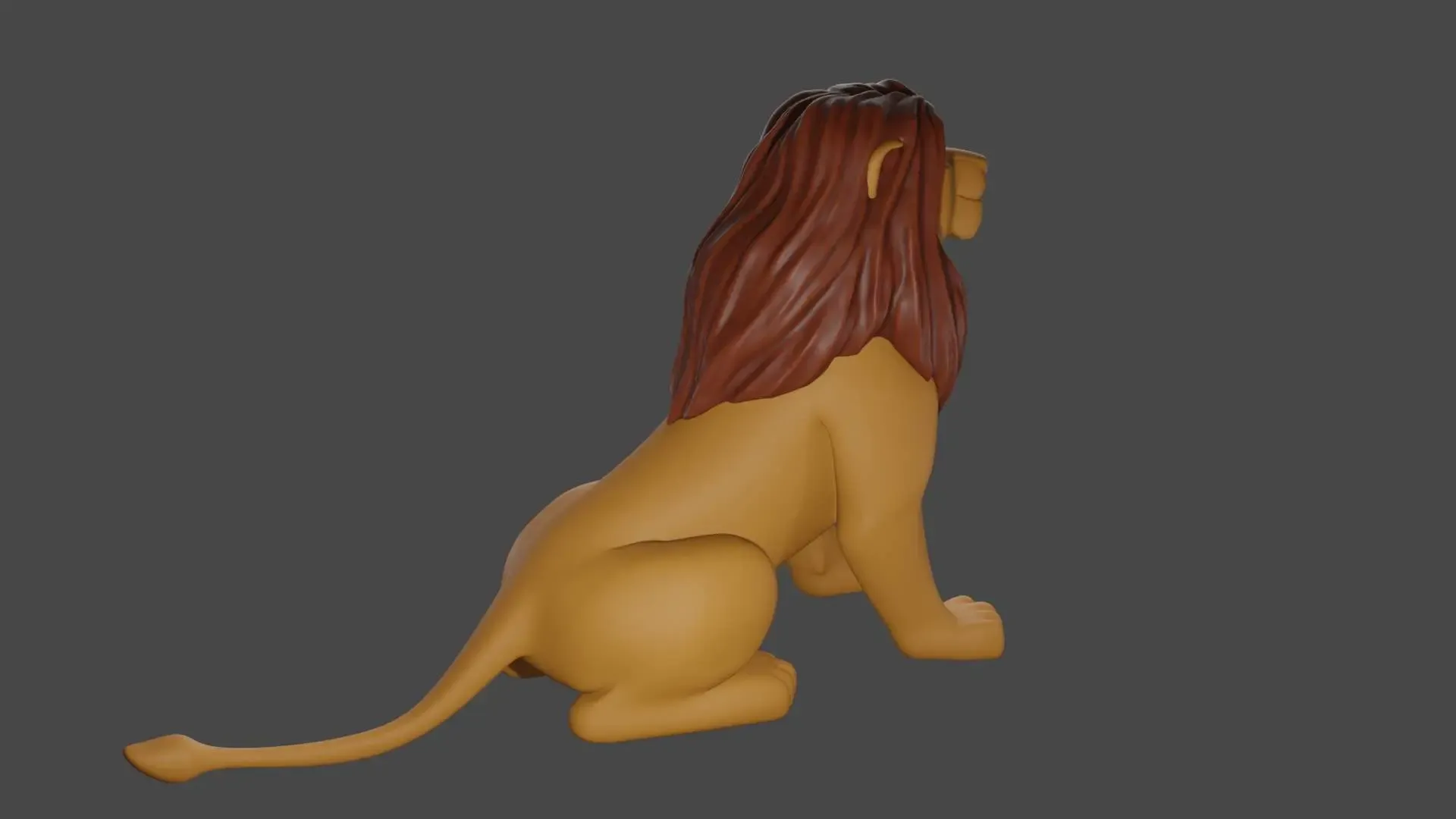 Lion Male for 3d Print