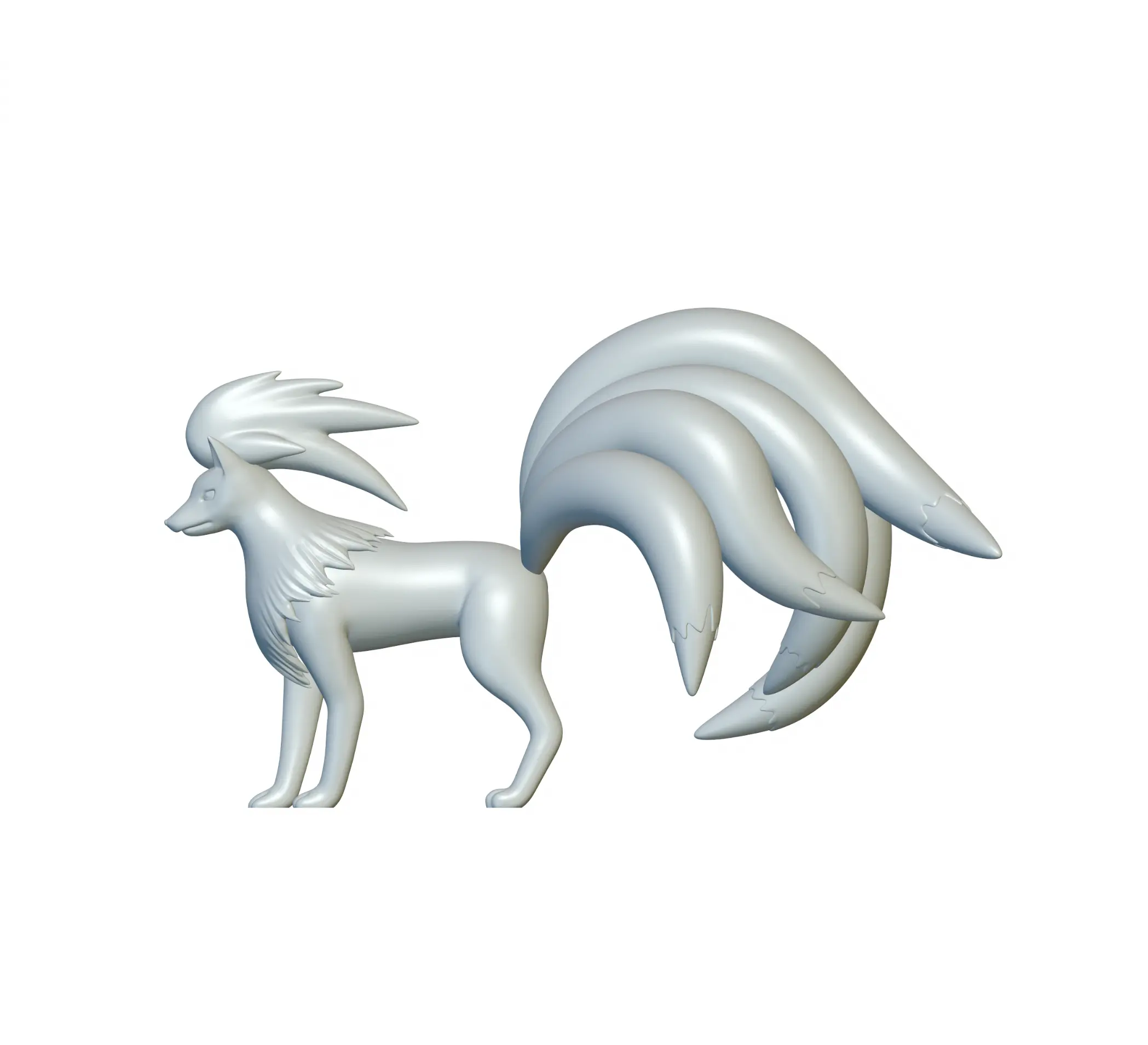 Pokemon Ninetales #38 - ¡Listo para la impresión 3D!
