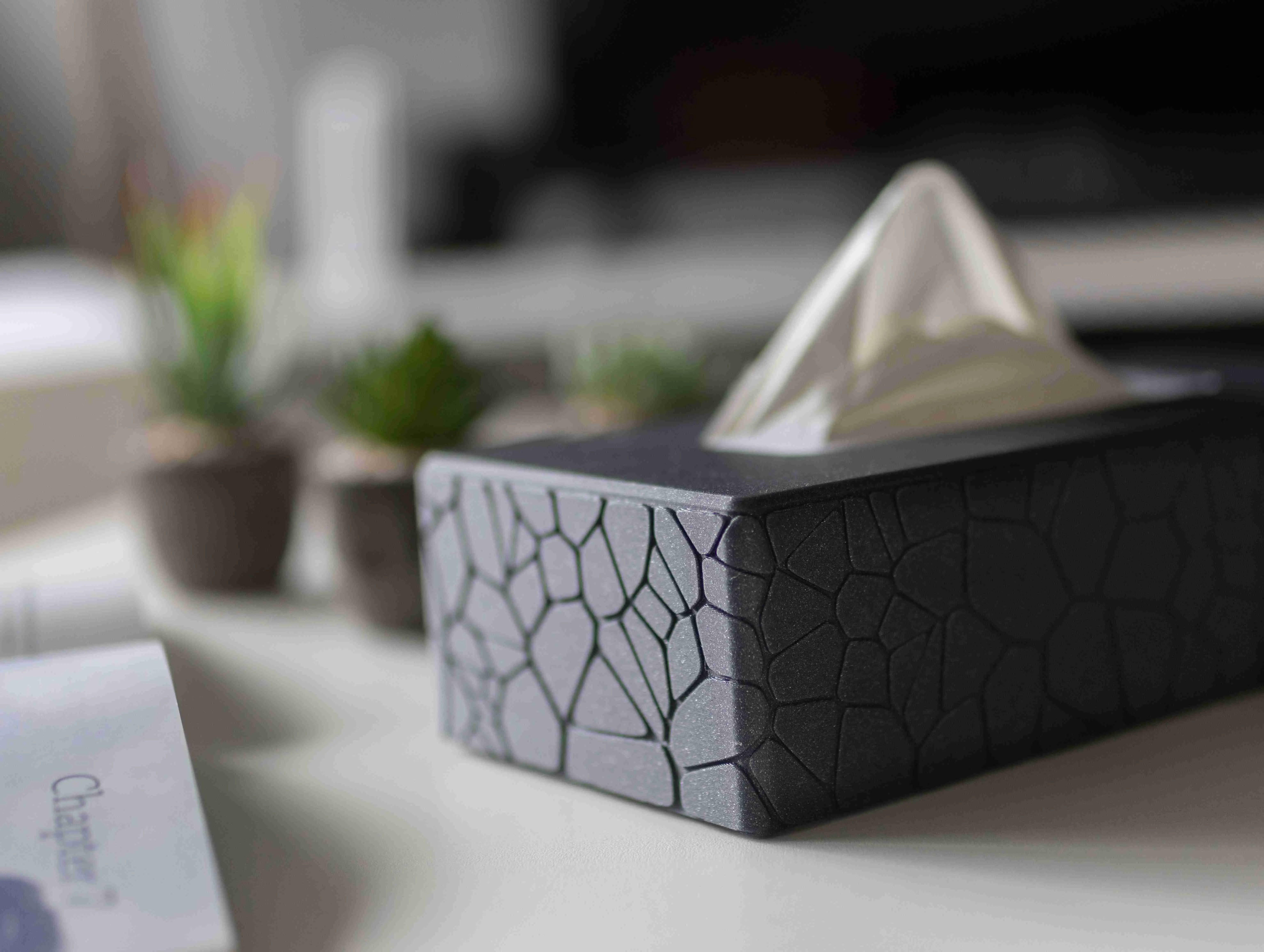 Tissue Box Cover #1 - curved Stone Pattern