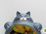Sleepy Chunky Cat Plant Pot-1