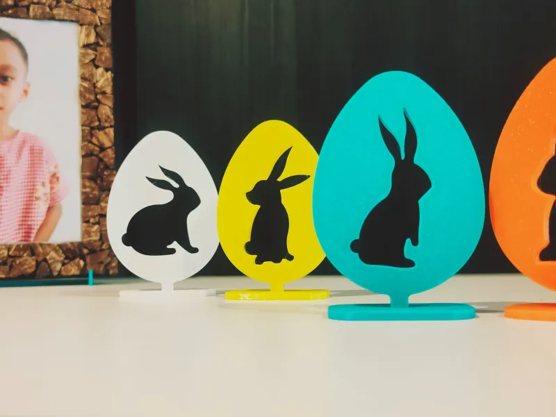 Bunny Egg Silhouette Frame