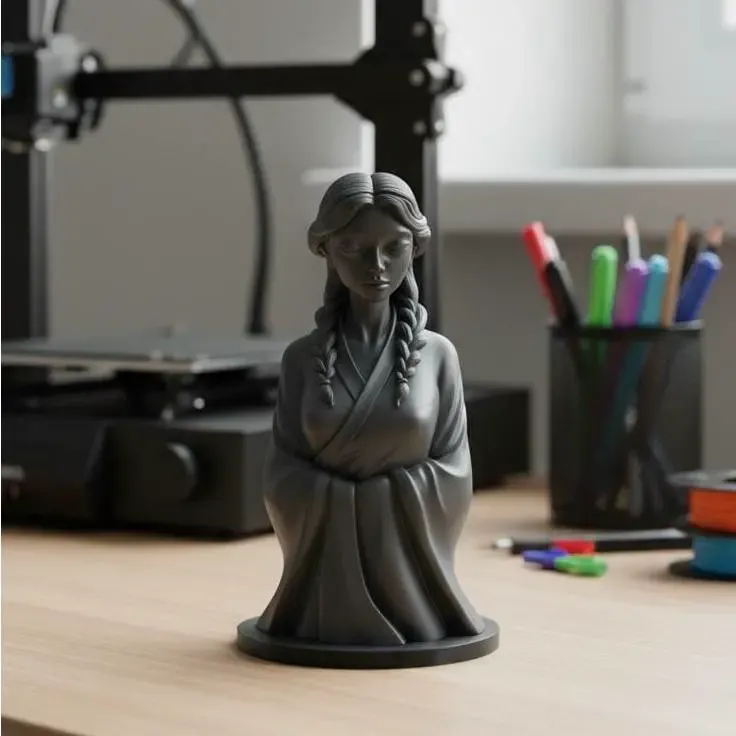 Serene Maiden Statue