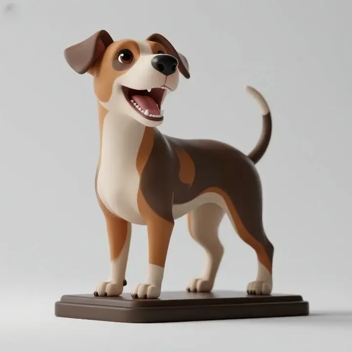 3382  Colorful Laughing Galgo Dog on Base humor  3D  STL