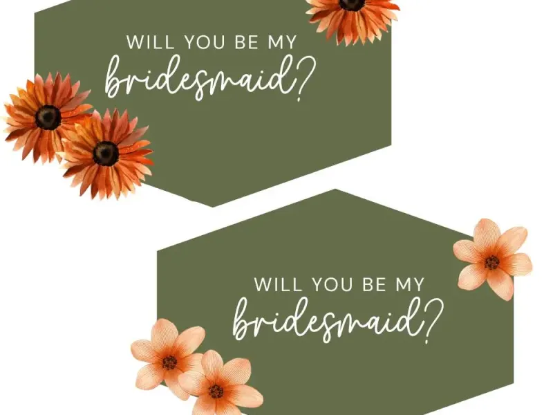 Floral Name Plate Cookie Cutter (Bridesmaid)