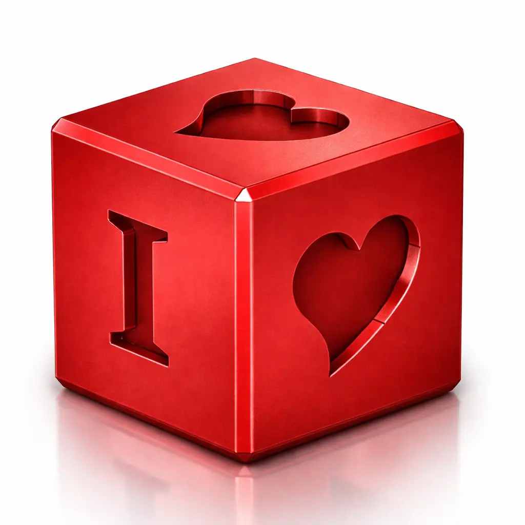 I Love You calibration cube