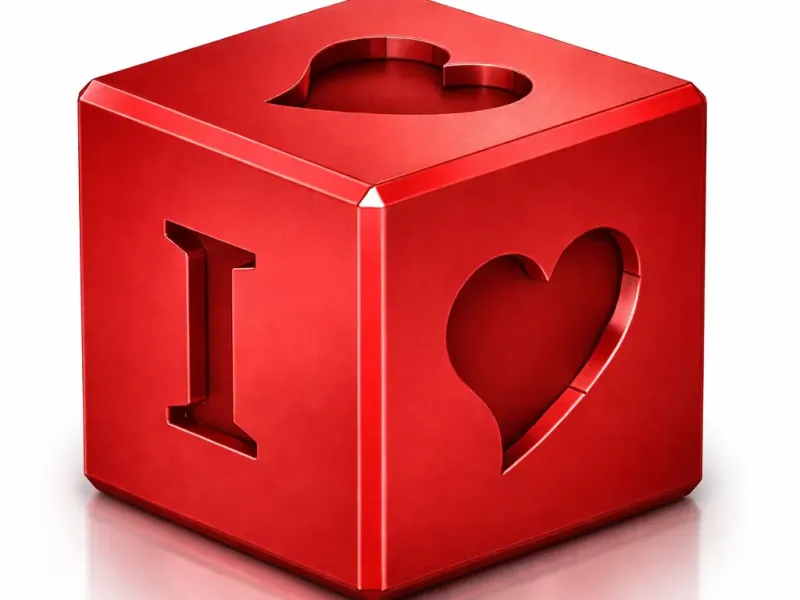 I Love You calibration cube