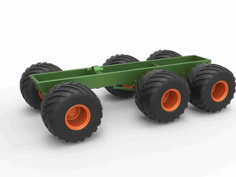 Chassis of vintage monster truck Version 7 Scale 1:25