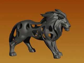 Lion - Voronoi - Art